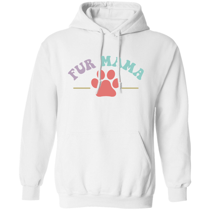 Fur Mama Paw Print Dog Rescue Pullover Hoodie Hooded Sweatshirt