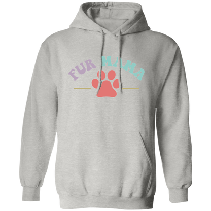 Fur Mama Paw Print Dog Rescue Pullover Hoodie Hooded Sweatshirt