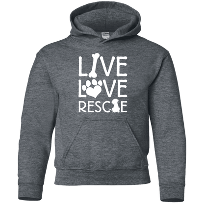 Live Love Rescue - Youth Hoodie.