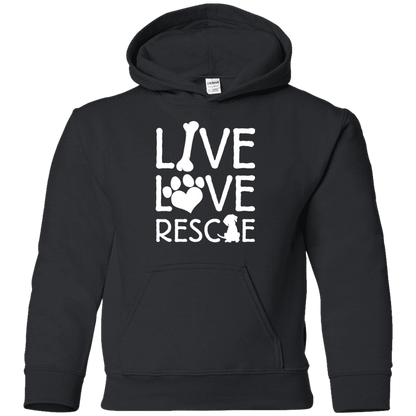 Live Love Rescue - Youth Hoodie.