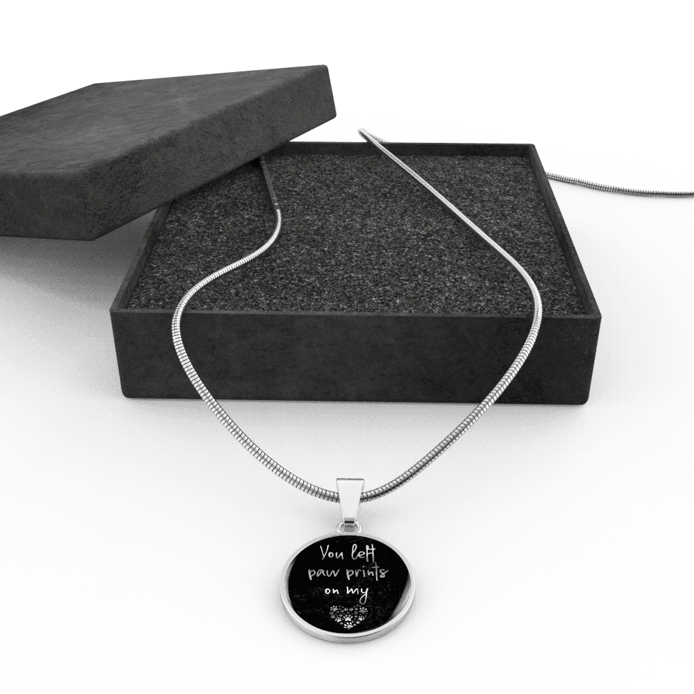 You Left Paw Prints On My Heart - Pendant.