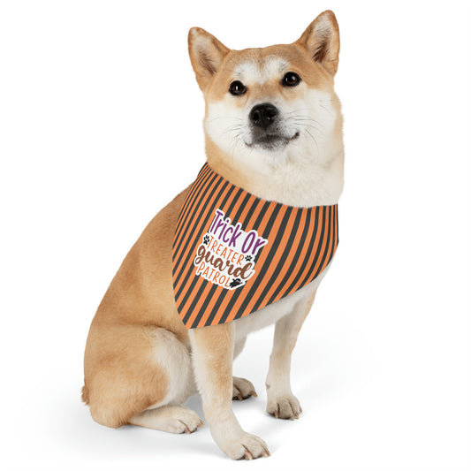Trick or Treater Guard Patrol Halloween Dog Pet Bandana Collar