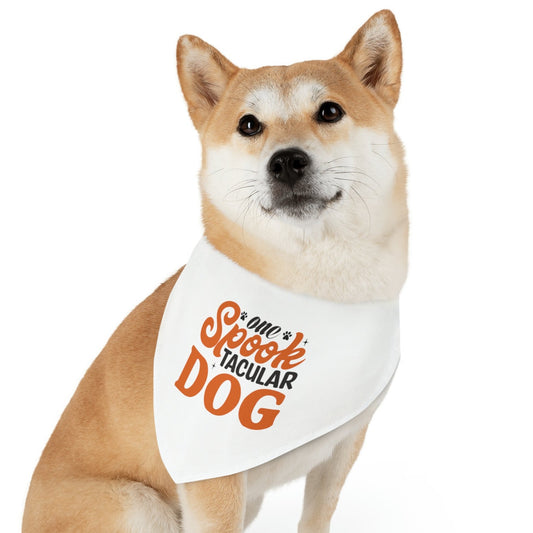 One Spook Tacular Dog Halloween Dog Pet Bandana Collar