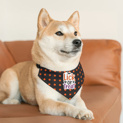 Lick or Treat Dog Halloween Dog Pet Bandana Collar