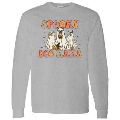 Spooky Dog Mama Halloween Long Sleeve T-Shirt