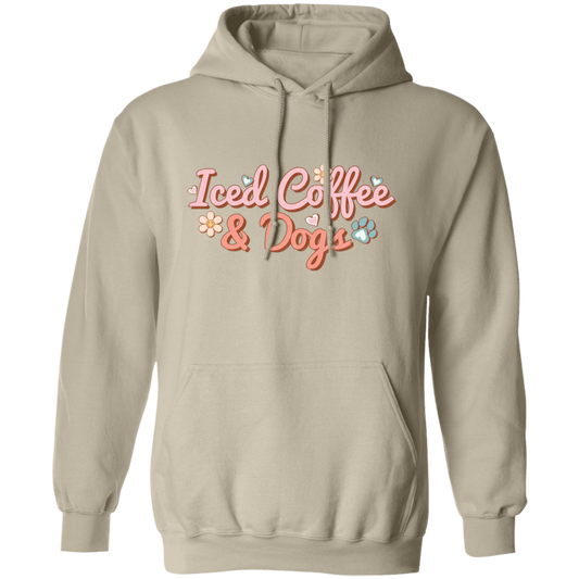 Iced Coffee & Dogs Pullover Hoodie Hooded Sweatshirt