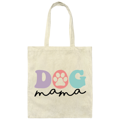 Dog Mama Canvas Tote Bag