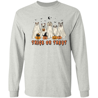 Trick or Treat Pups Halloween Dogs Long Sleeve T-Shirt