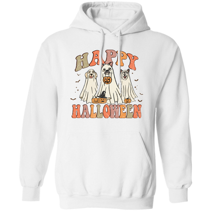 Happy Halloween Ghost Dogs Pullover Hoodie