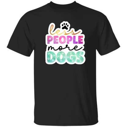 Less People More Dogs Watercolor T-Shirt