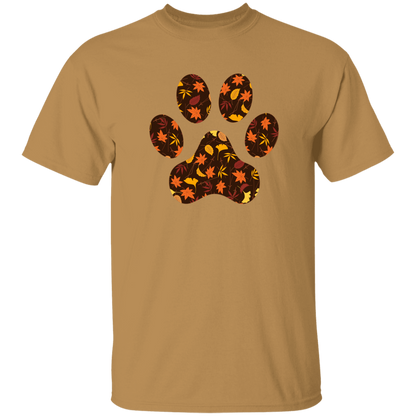 Fall Leaves Paw Print T-Shirt