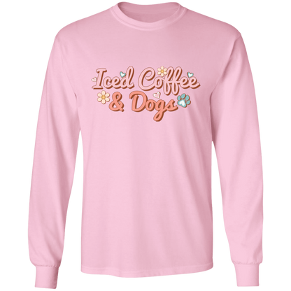 Iced Coffee & Dogs Long Sleeve T-Shirt