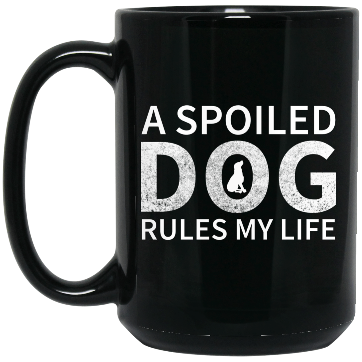 Spoiled Dog - Black Mugs