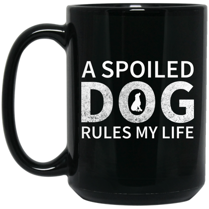 Spoiled Dog - Black Mugs