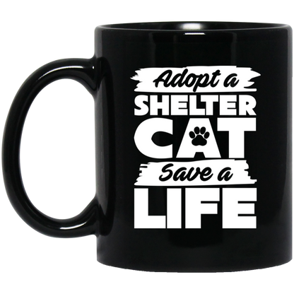 Adopt Shelter Cat - Black Mugs