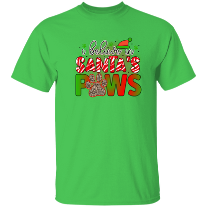 I Believe in Santa Paws Christmas Dog T-Shirt