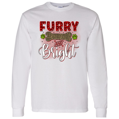 Furry & Bright Dog Christmas Long Sleeve T-Shirt