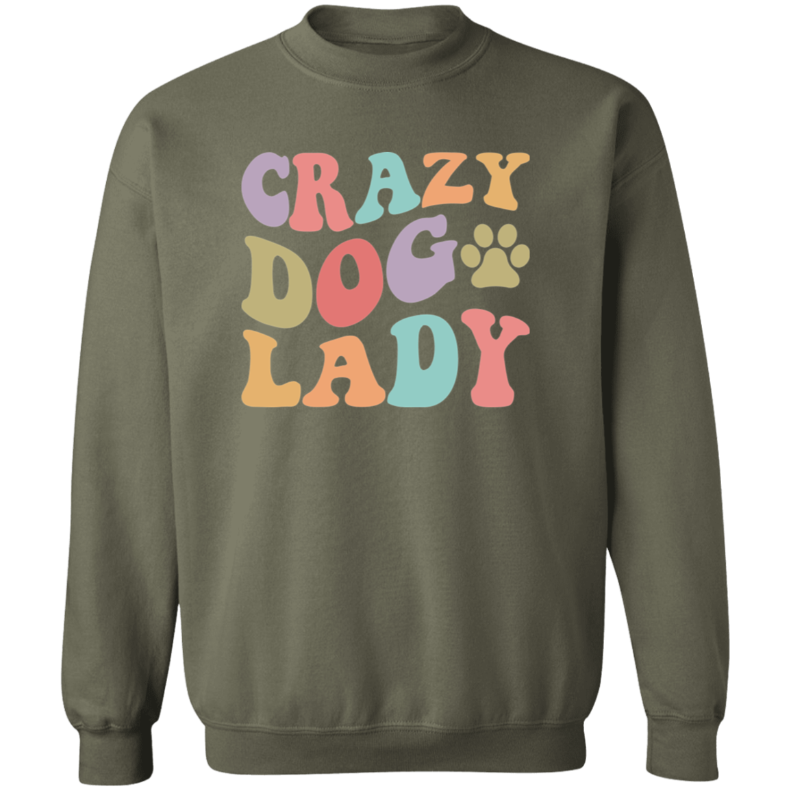 Crazy Dog Lady Rescue Crewneck Pullover Sweatshirt