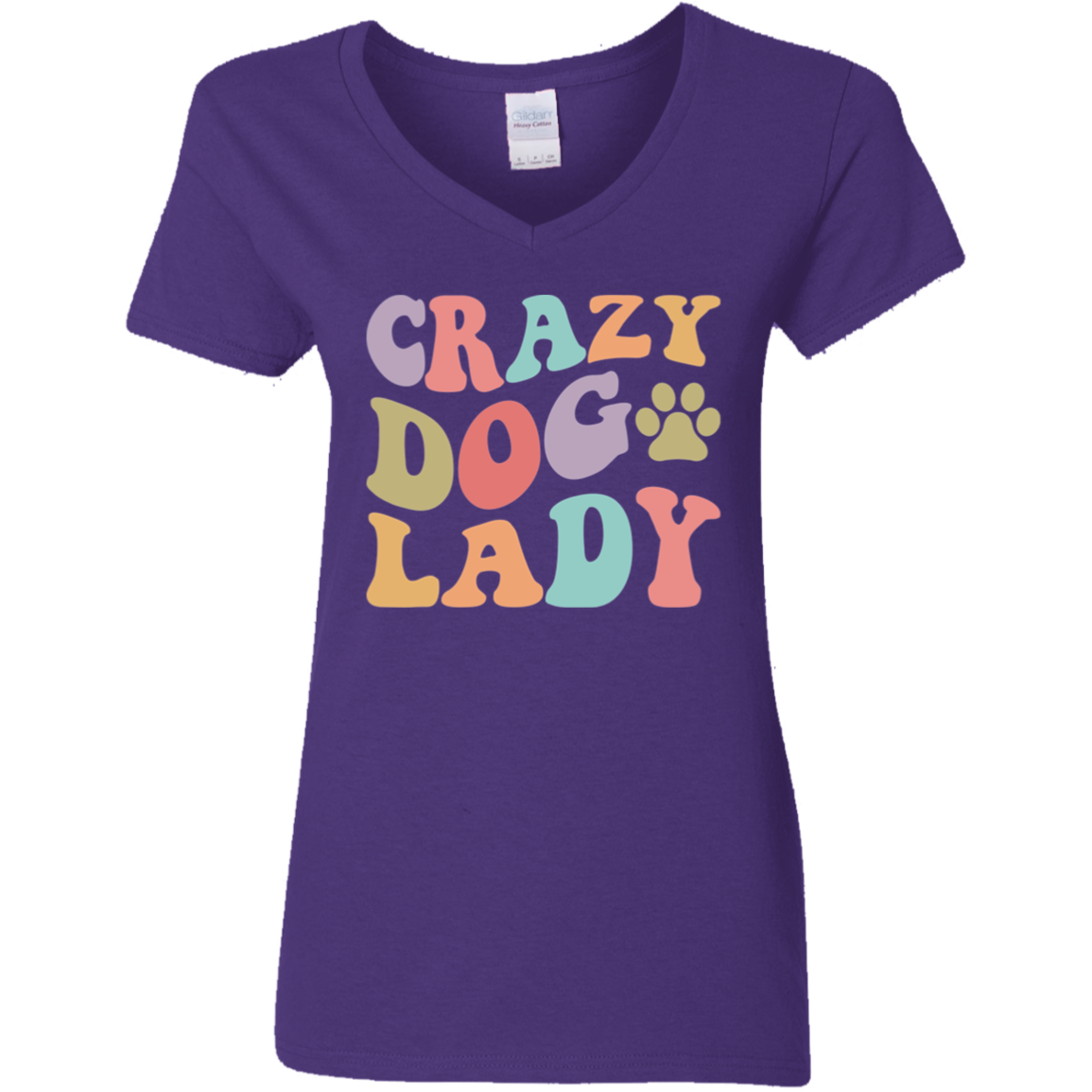 Crazy Dog Lady Rescue Ladies' V-Neck T-Shirt