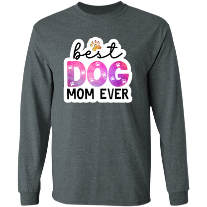 Best Dog Mom Ever Watercolor Long Sleeve T-Shirt