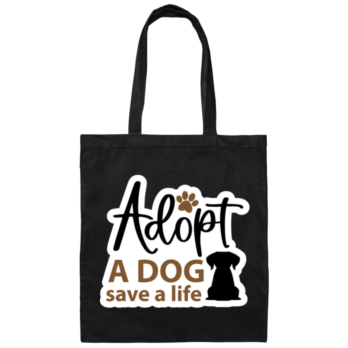 Adopt a Dog Save a Life Rescue Canvas Tote Bag