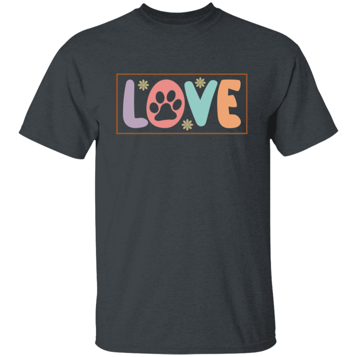 Love Paw Print Dog Rescue T-Shirt