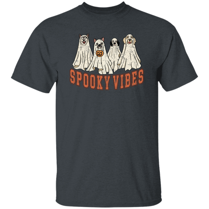 Retro Spooky Vibes Halloween Dogs T-Shirt