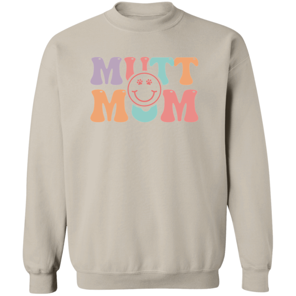 Mutt Mom Dog Rescue Crewneck Pullover Sweatshirt