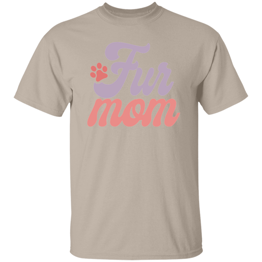 Fur Mom Dog Paw Print T-Shirt
