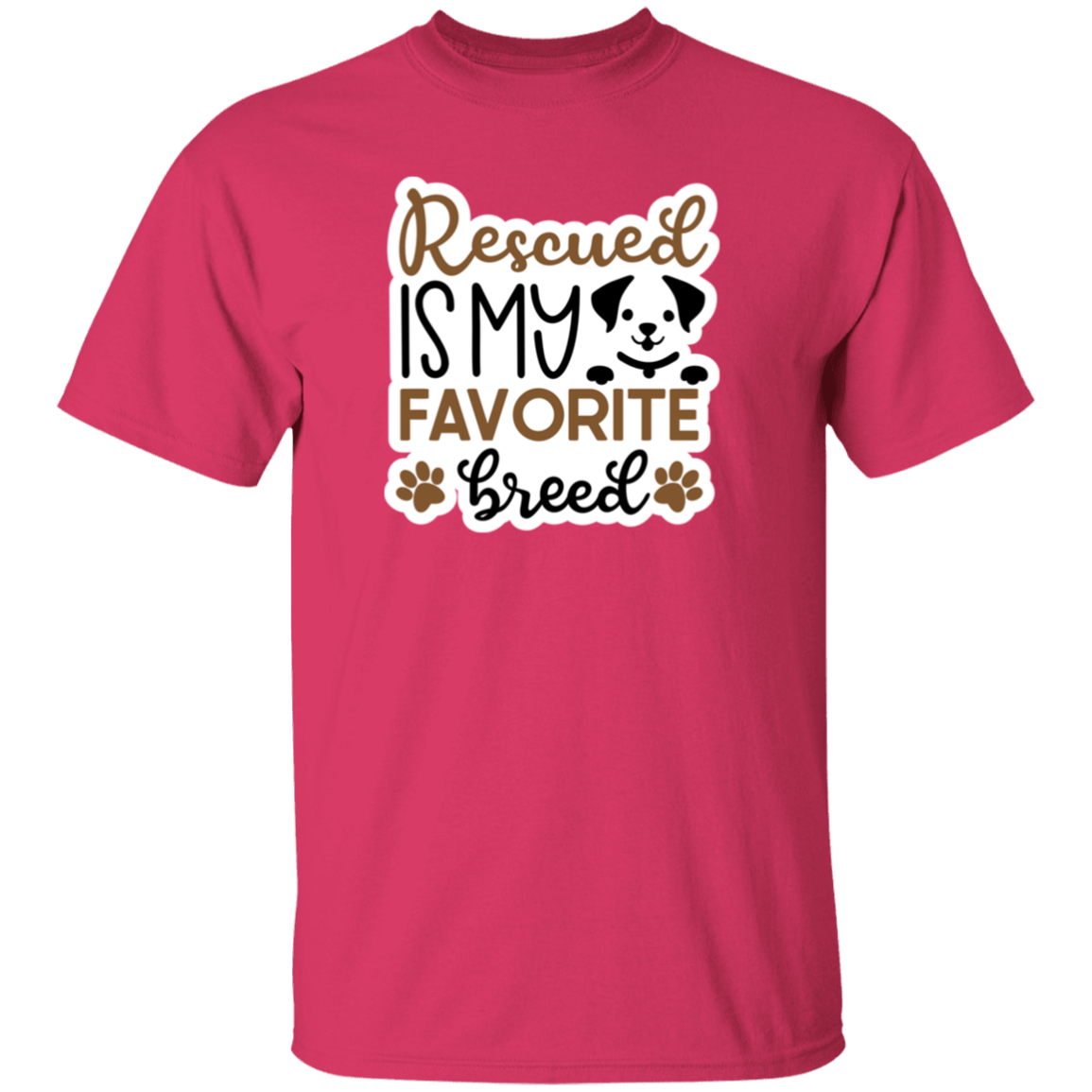 Rescued is My Favorite Breed Dog T-Shirt