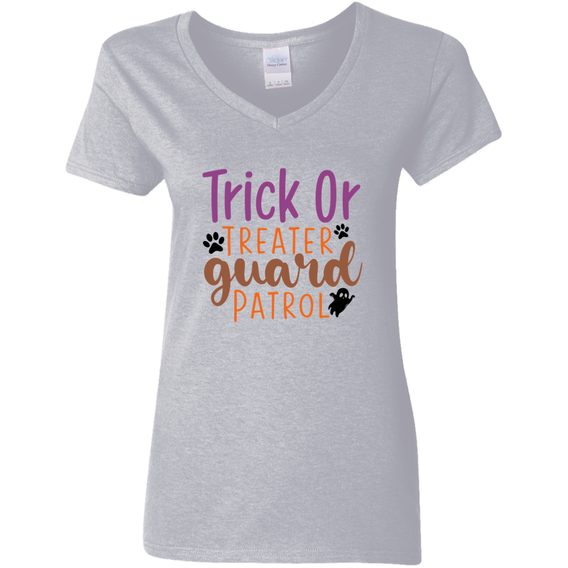 Trick or Treater Guard Patrol Ladies' V-Neck T-Shirt