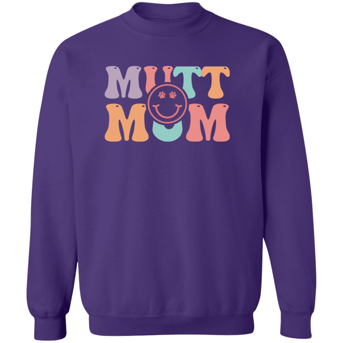 Mutt Mom Dog Rescue Crewneck Pullover Sweatshirt