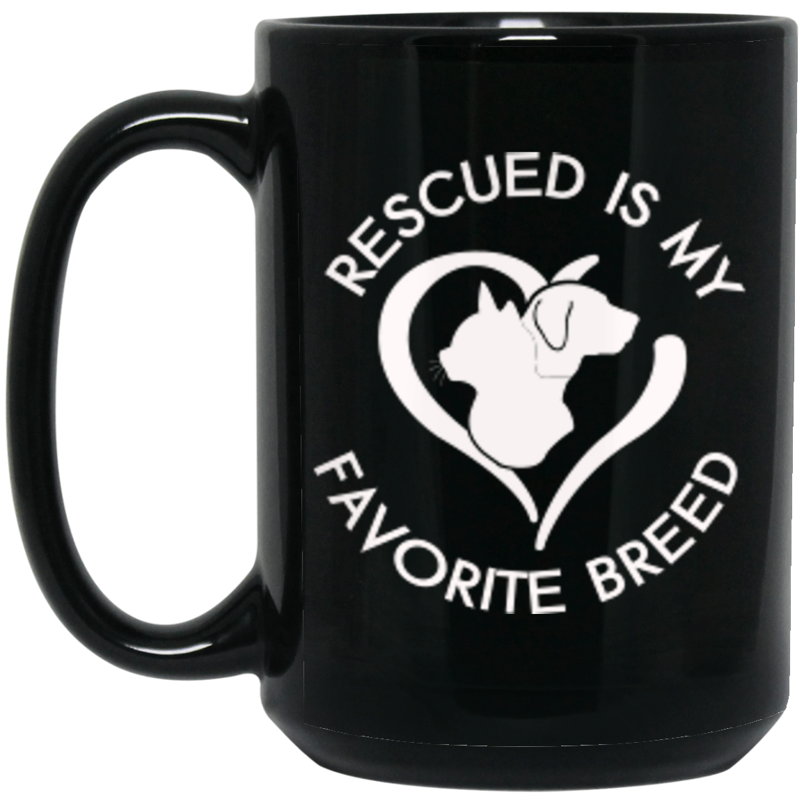 Rescued Favorite Breed - Black Mugs