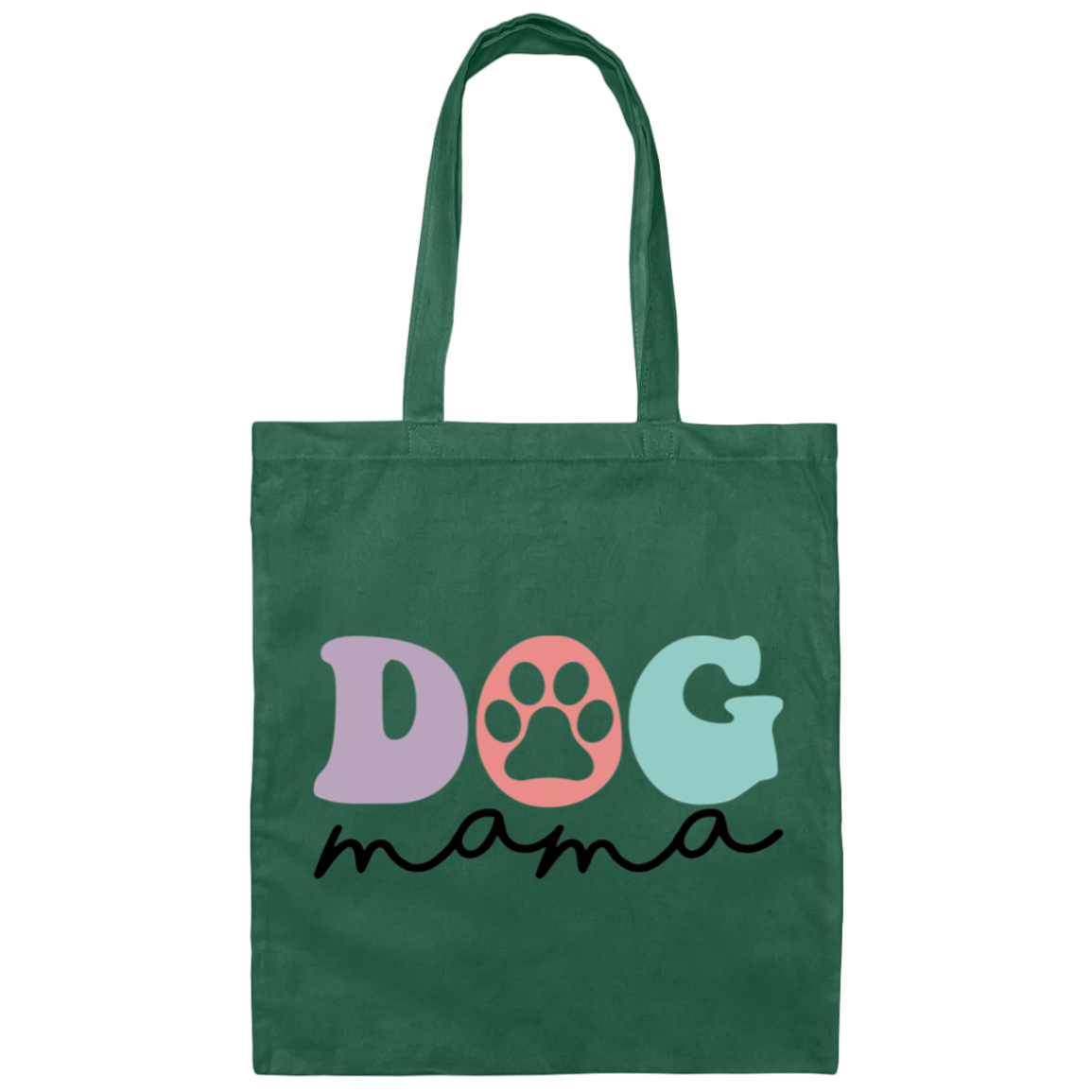 Dog Mama Canvas Tote Bag