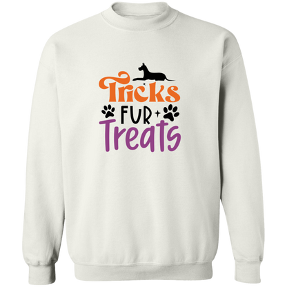 Tricks Fur Treats Halloween Dog Crewneck Pullover Sweatshirt