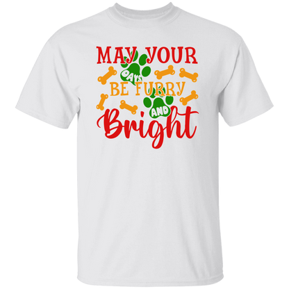 May Your Days Be Furry and Bright Dog Christmas T-Shirt