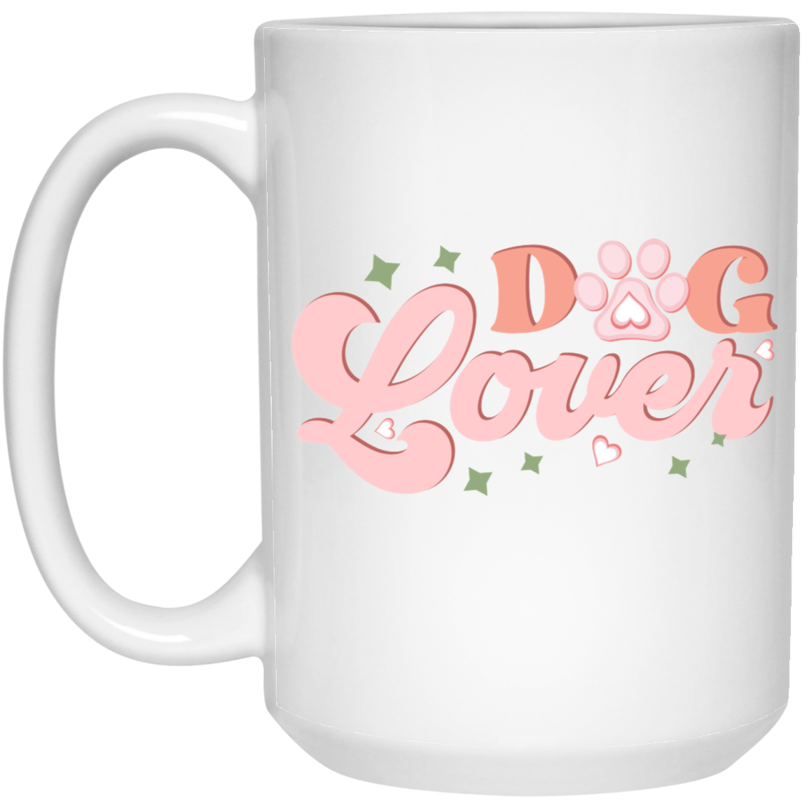 Dog Lover Retro 15 oz. White Mug