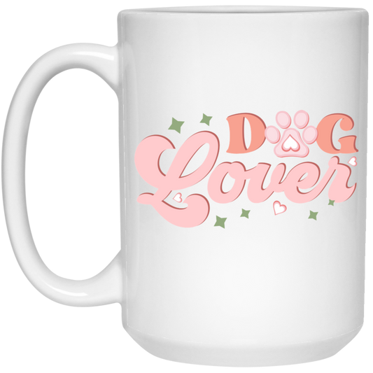Dog Lover Retro 15 oz. White Mug