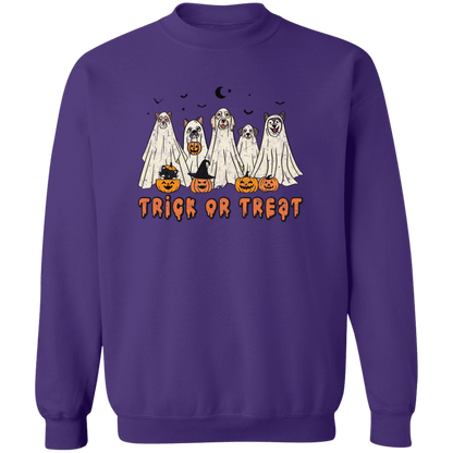 Trick or Treat Pups Halloween Dogs Crewneck Pullover Sweatshirt