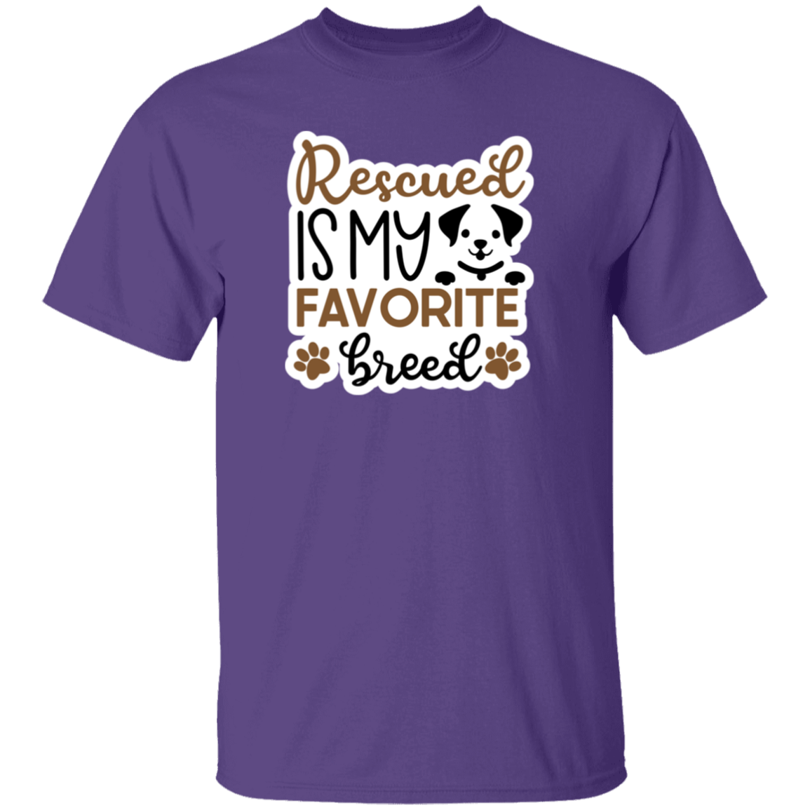 Rescued is My Favorite Breed Dog T-Shirt
