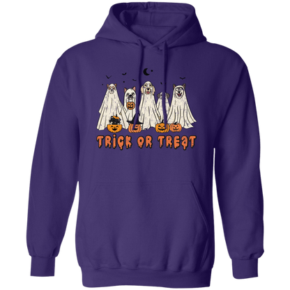 Trick or Treat Pups Halloween Dogs Pullover Hoodie