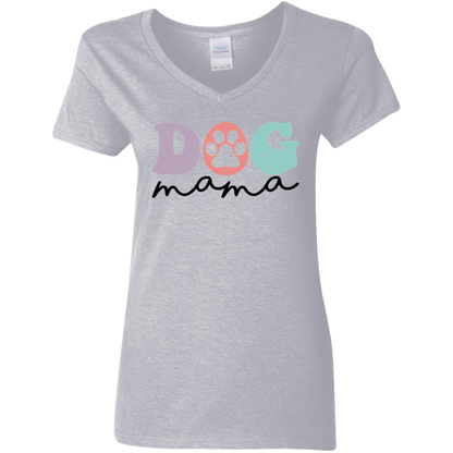 Dog Mama Ladies' V-Neck T-Shirt