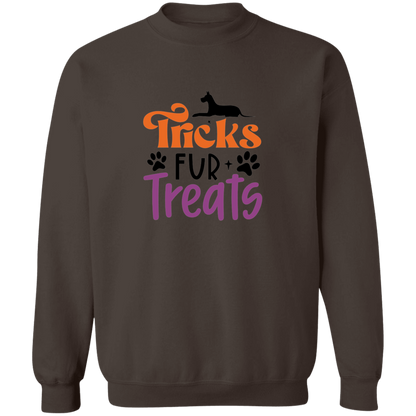 Tricks Fur Treats Halloween Dog Crewneck Pullover Sweatshirt