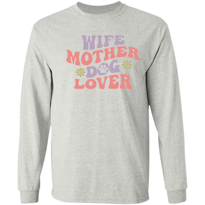 Wife Mother Dog Lover Rescue Mom Long Sleeve T-Shirt