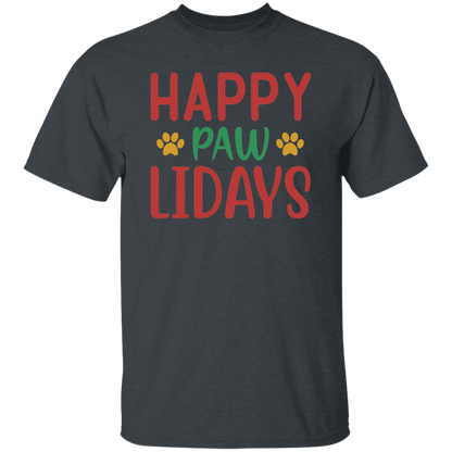 Happy Pawlidays Dog Christmas T-Shirt