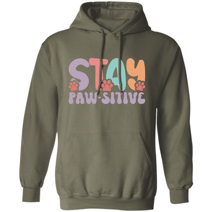Stay Pawsitive Dog Rescue Pullover Hoodie Hooded Sweatshirt