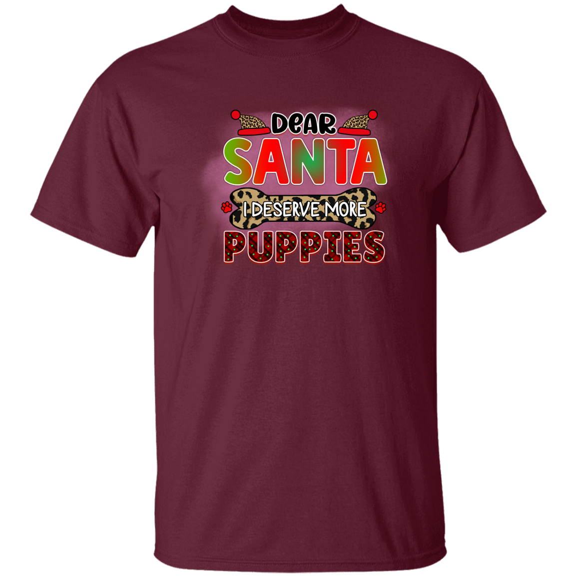 Dear Santa I Deserve More Puppies Dog Christmas T-Shirt