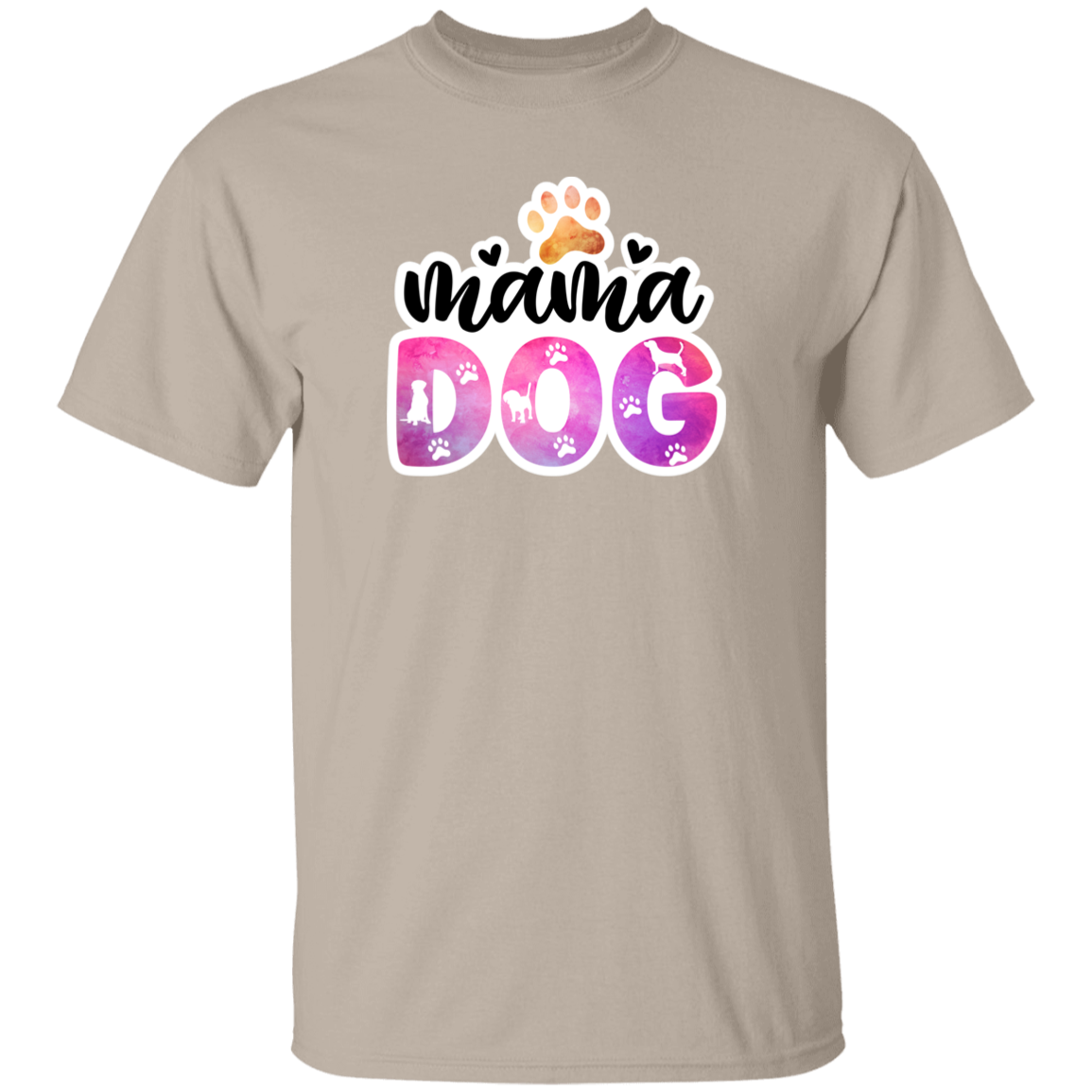 Mama Dog Paw Watercolor  T-Shirt