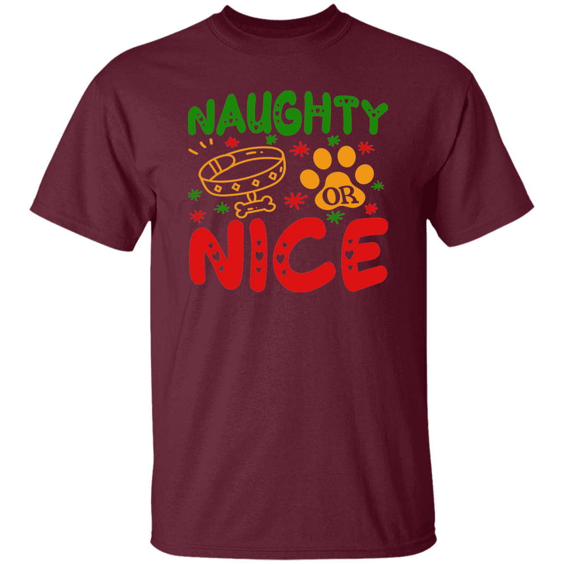 Naughty or Nice Christmas Dog T-Shirt