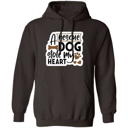 A Rescue Dog Stole My Heart Pullover Hoodie Hooded Sweatshirt